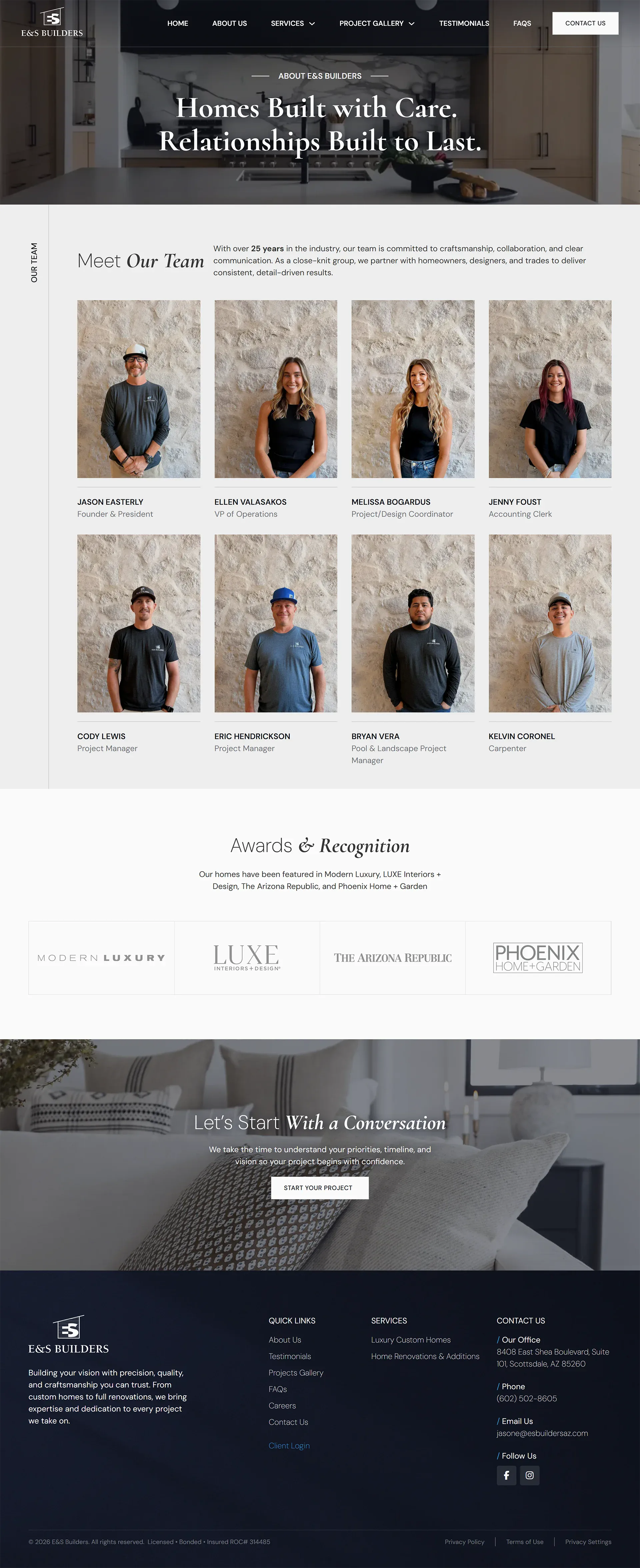 esbuildersaz.com about page