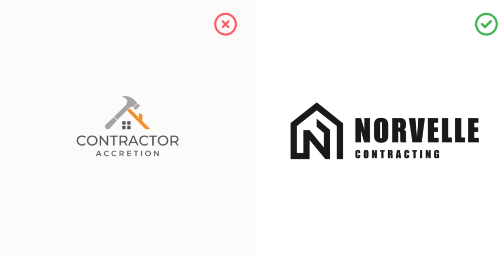 Home Contractor Professional Logo vs Canva Logo