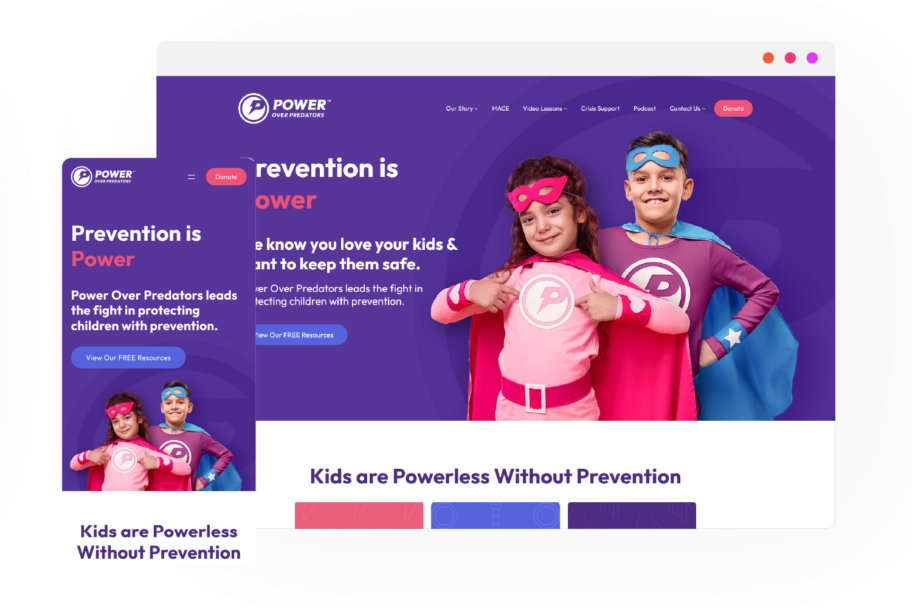 Power Over Predators Nonprofit Branding & Web Design