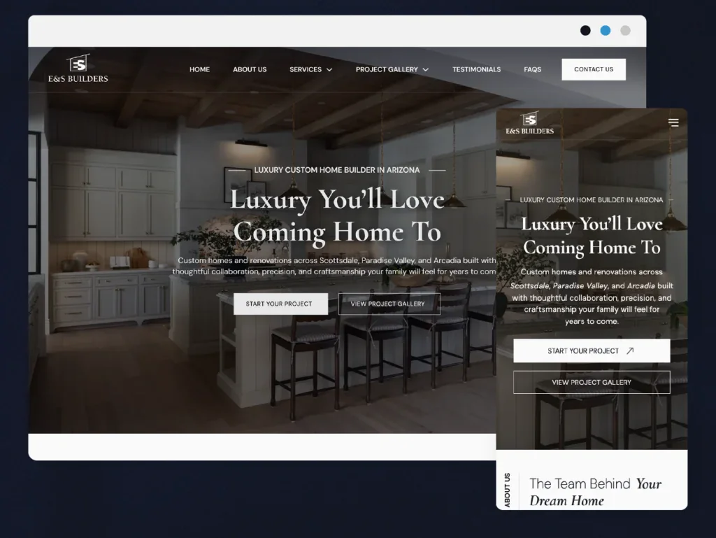 es builders website portfolio image 0 transparent