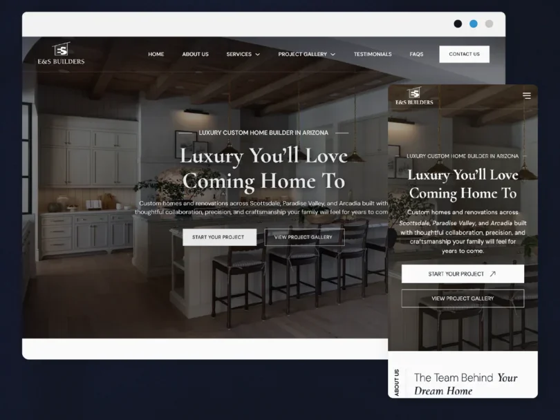 es builders website portfolio image 0 transparent